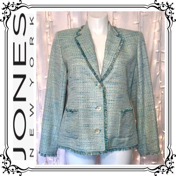 Jones New York Jackets & Blazers - JONES NEW YORK ⭐️ Woven Fringe Trim Blazer